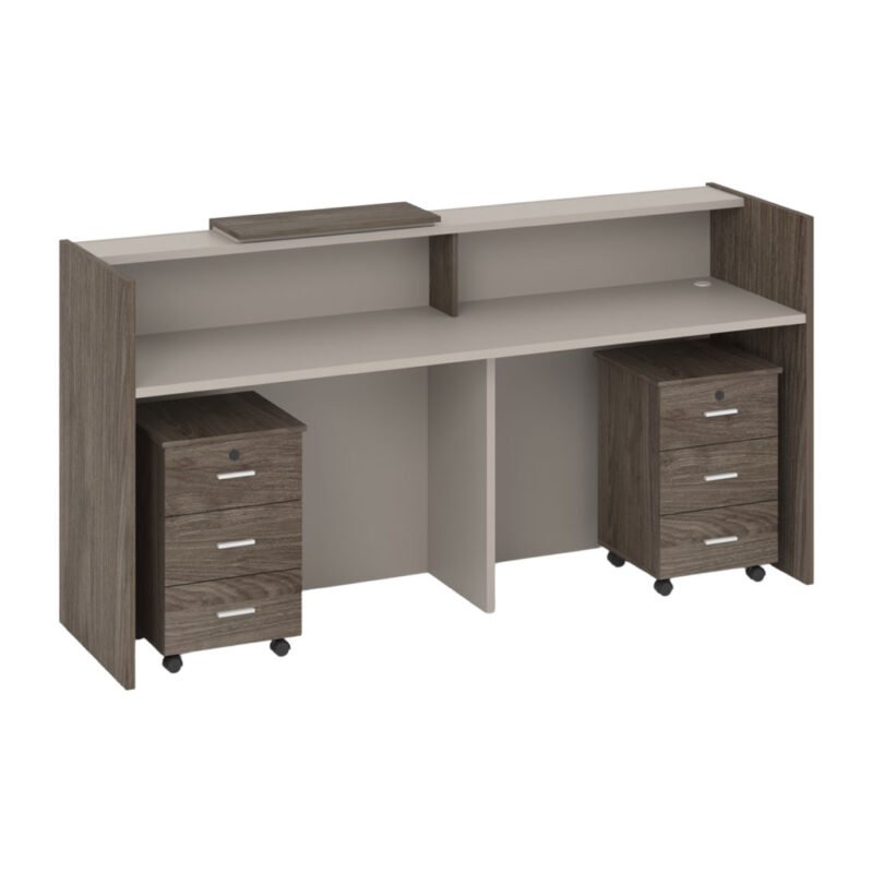 139 Reception desk khaki back