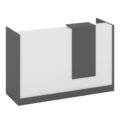 139 reception desk 120 cm white color front2