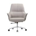 Luxury executive medium back office chair with padded seat and chrome base