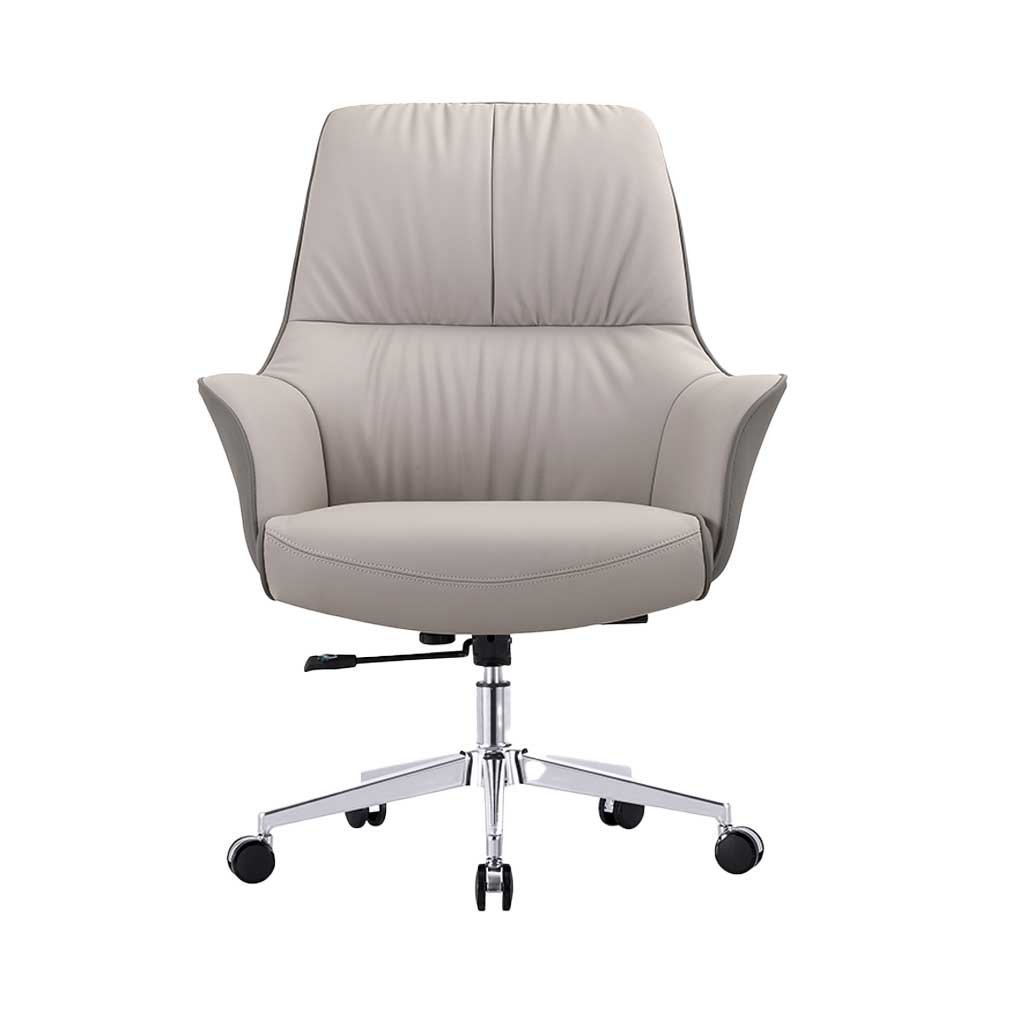 Premium medium back executive office chair with chrome base Luxury executive medium back office chair with padded seat and chrome base