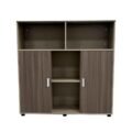 Stylish Multi-Purpose Storage Cabinet Wood Finish