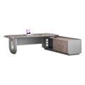 Modern executive office desk walnut grey by Luxury Top Furniture Sharjah
