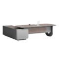 Modern executive office desk walnut grey by Luxury Top Furniture Sharjah