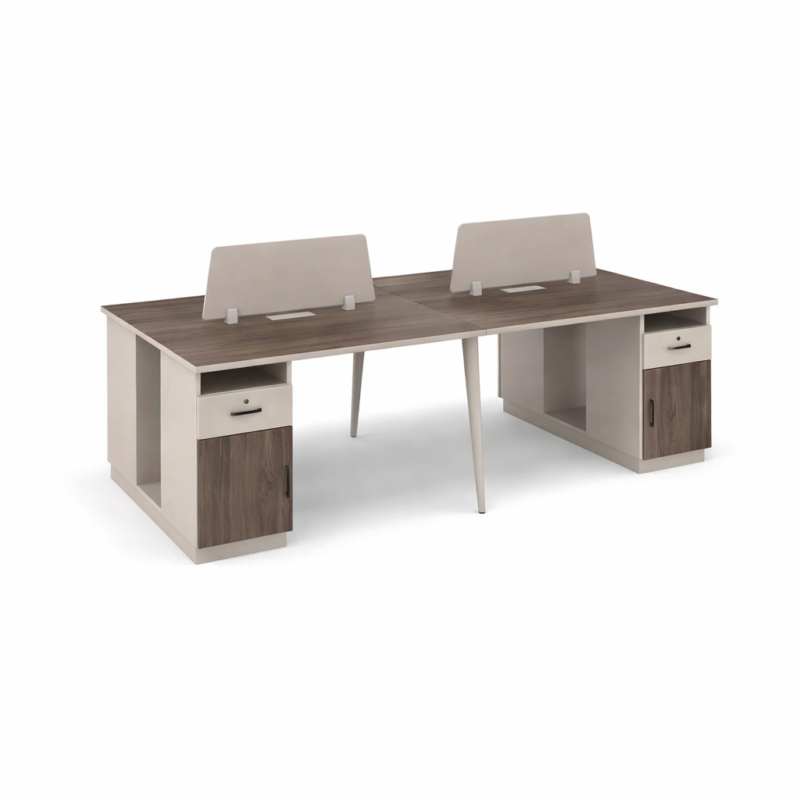 Face to Face 4-Person Workstation khaki