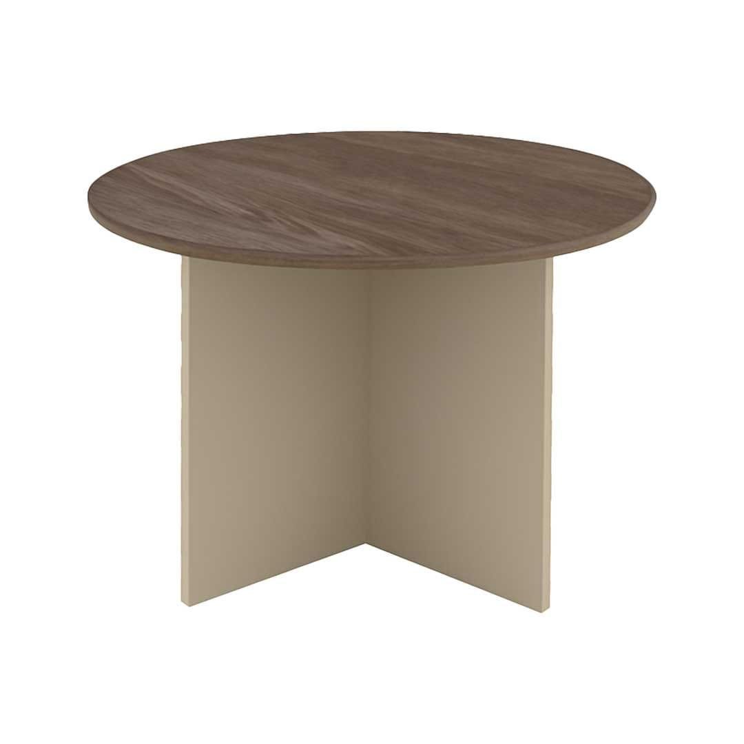 round-meeting-table-khaki-s100.jpg Round Meeting Table with Khaki Base - Image 1