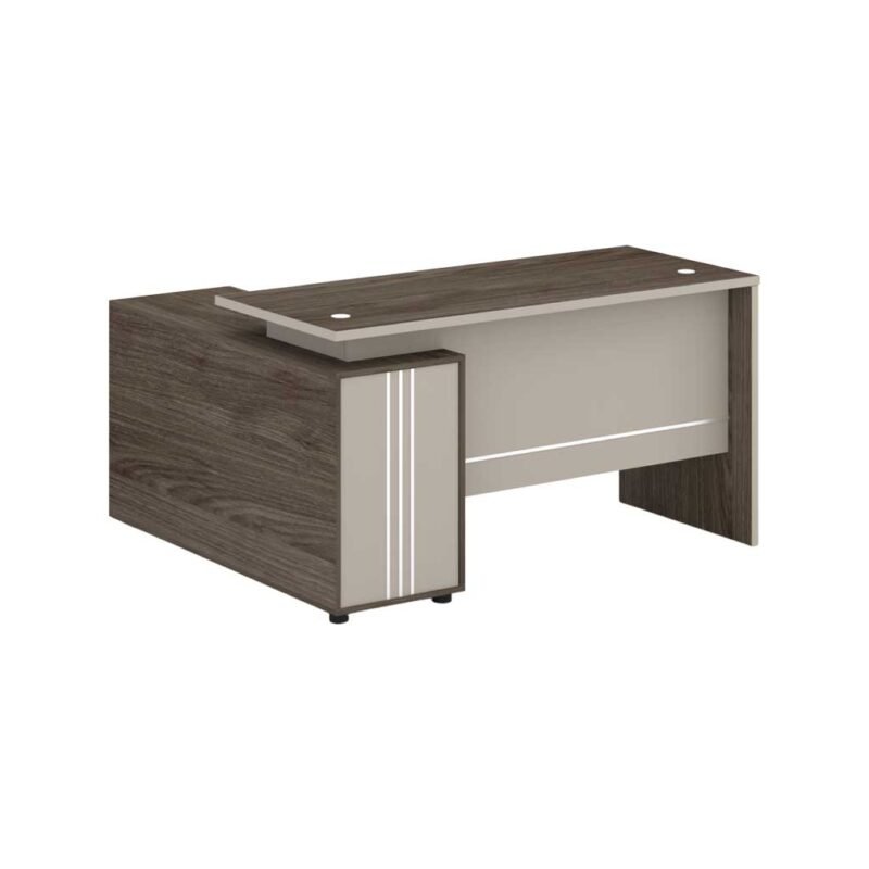 EliteCraft Executive Office Desk with side cabinet in Sharjah by LuxuryTop Furniture LLC