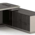 Modern Executive Office Desk with Integrated Side Cabinet - Image 5
