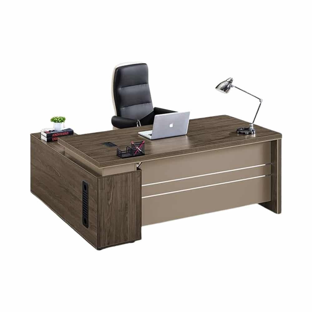 eg-4314-office-desk-old.jpg Executive Office Desk Table with L Sider - Image 1
