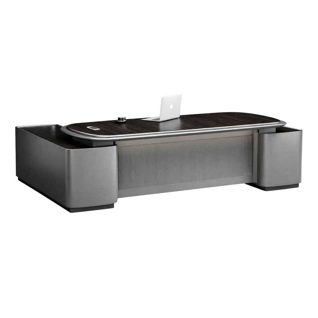 Executive L-Shaped Office Desk for CEO Offices Luxury L-Shaped Executive Office Desk with Storage